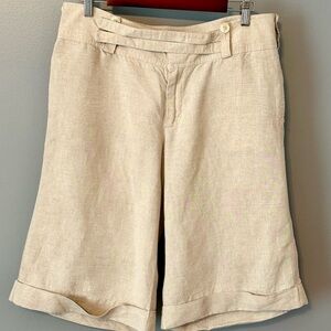 Banana Republic Khaki Wide Leg Cropped Pants, sz 12